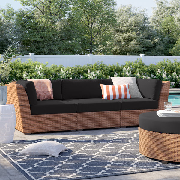 Sol 72 Outdoor™ Waterbury 98'' Wide Outdoor Patio Sofa with Cushions